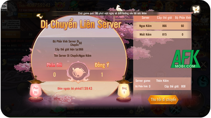 Không phải NPH Funtap, game Phong Khởi Trường An đưa quyền gộp server cho người chơi tự quyết! 2