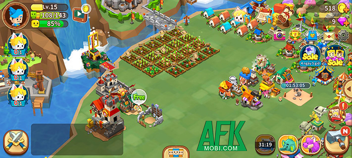 Nuôi cá trồng rau cùng tựa game nông trại ngộ nghĩnh Garena Fantasy Town 0