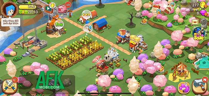 Nuôi cá trồng rau cùng tựa game nông trại ngộ nghĩnh Garena Fantasy Town 6
