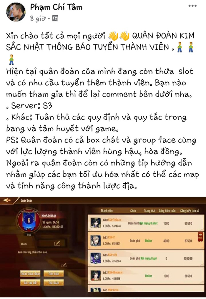 Các quân đoàn trong game Tân OMG3Q VNG không ngừng củng cố sức mạnh 5