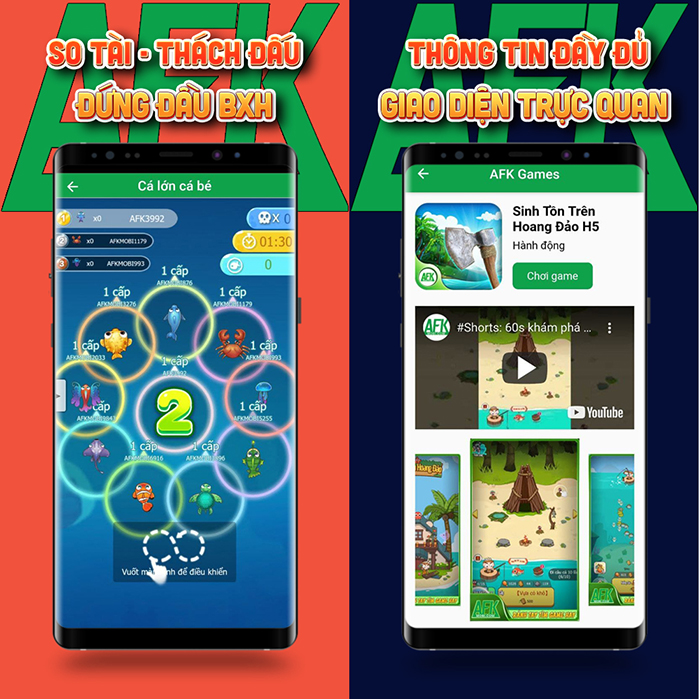 Giải trí tức thời với ứng dụng AFKMobi - 999 game trong 1 2