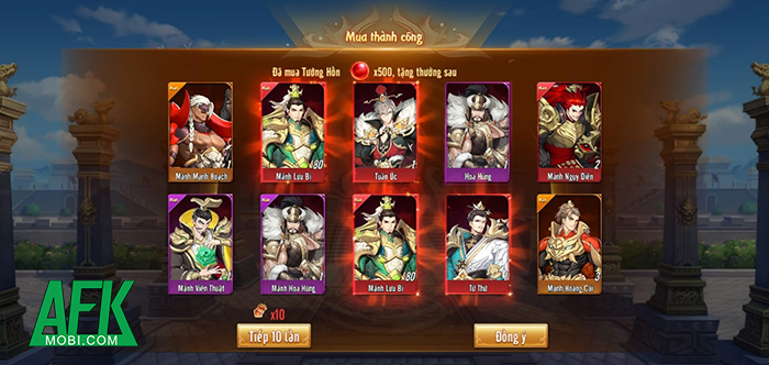 Bí kíp chiêu mộ Tướng ra đúng nước mong muốn trong game Tân OMG3Q VNG 2
