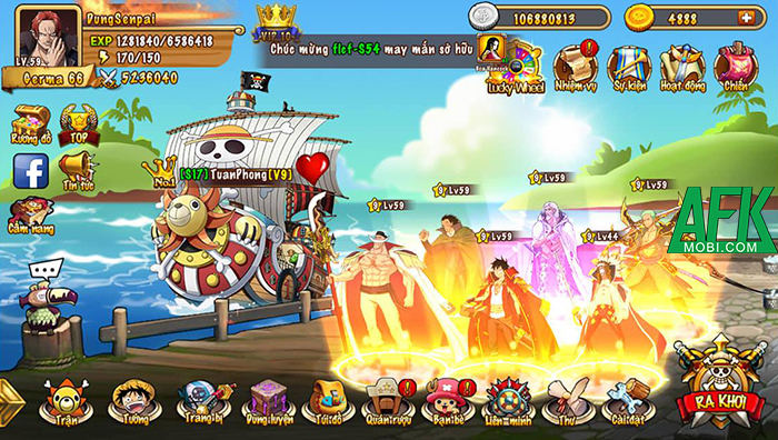 Hải Tặc Loạn Chiến Gzone chứng tỏ game đề tài One Piece tuy nhiều nhưng ra game nào là hot game đấy! 0