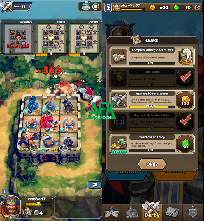 Tham gia những trận chiến phòng thủ tháp đầy hấp dẫn trong Defense Derby : Rule the Kingdom 3