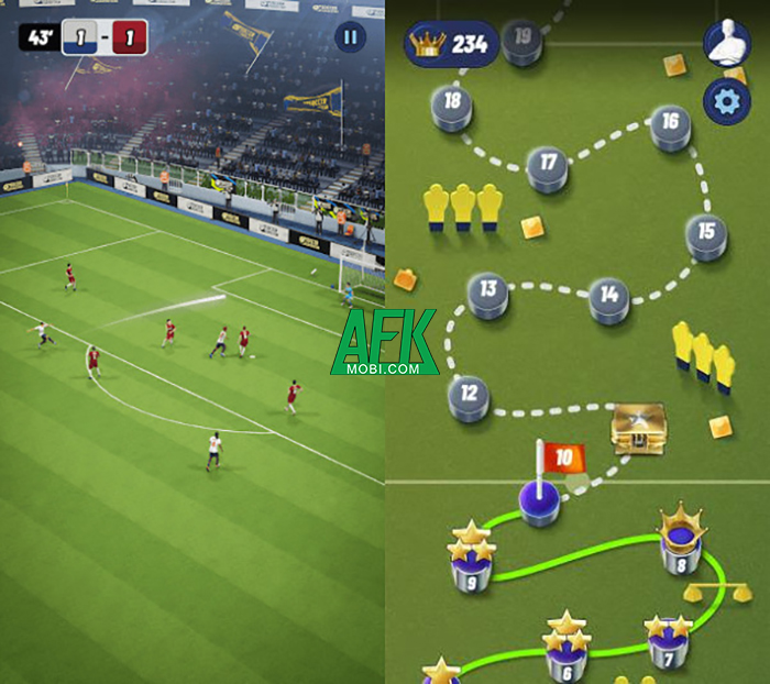 Chạm vuốt sút bóng vào khung thành cực dễ dàng với Soccer Super Star - Siêu Sao Bóng Đá 3