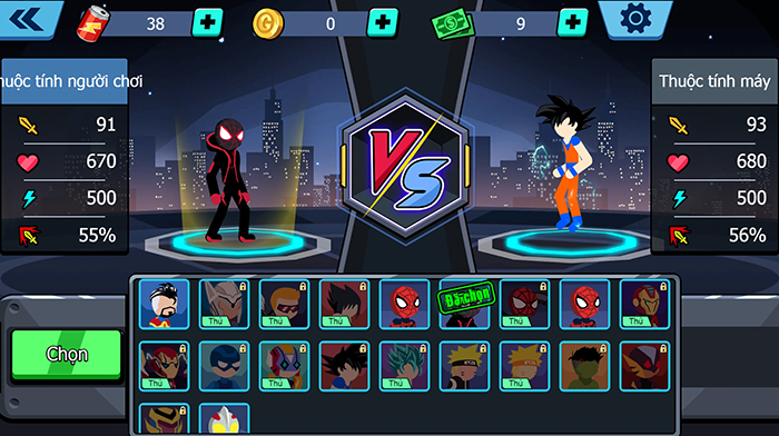 Stickman Fighter Infinity - Super Action Heroes - All Levels 1 - 9  (Android, iOS) 