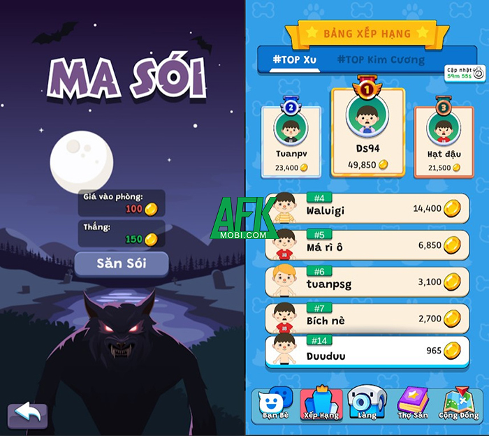 Cùng chơi Ma Sói và Mèo Nổ Online với bạn bè trong game Làng DuuDuu 1