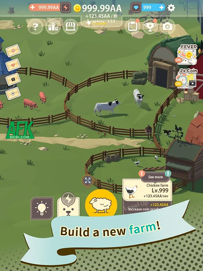 Tap Tap Animal Farm! game clicker nhàn rỗi chủ đề nông trại đầy thư giãn 1