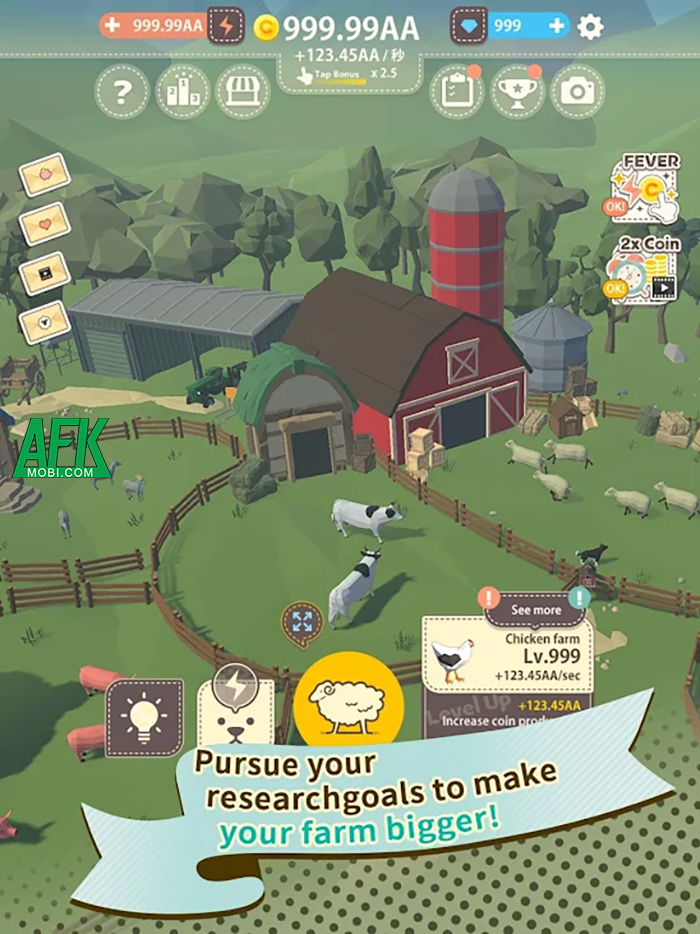 Tap Tap Animal Farm! game clicker nhàn rỗi chủ đề nông trại đầy thư giãn 3