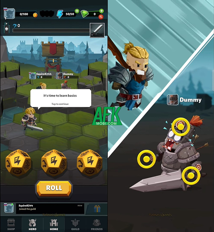 Slash & Roll: Live Guild Raids game đối kháng phân thắng bại bằng xúc xắc 1