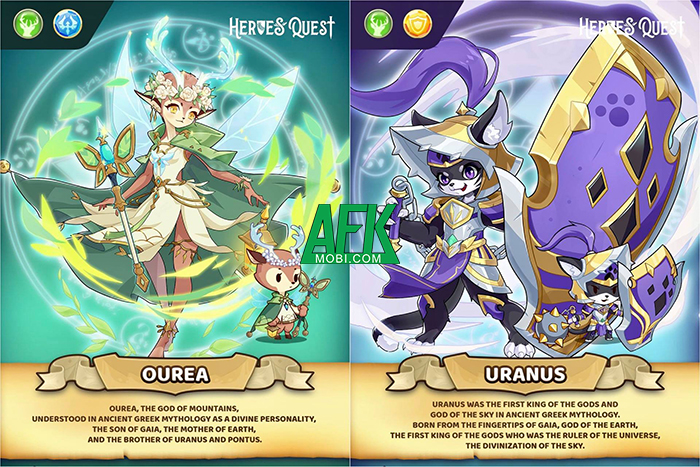 Heroes' Quest: AFK Explorer game idle thẻ tướng có tính năng nuôi pet đầy mới lạ 1