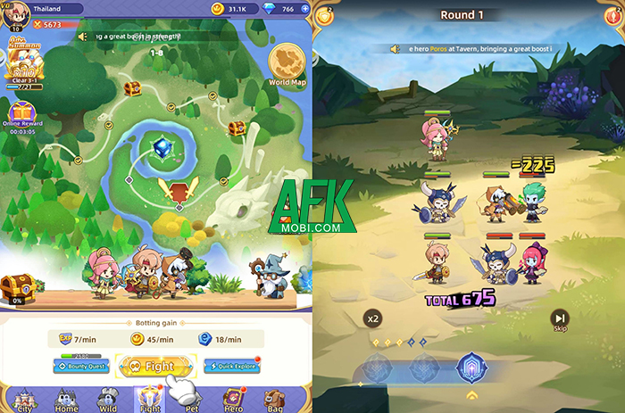 Heroes' Quest: AFK Explorer game idle thẻ tướng có tính năng nuôi pet đầy mới lạ 0