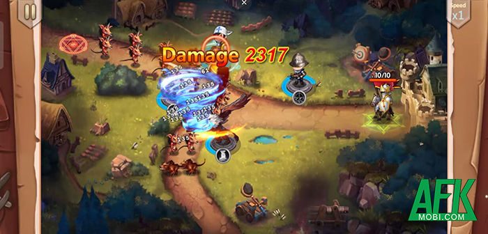 Tower Defense: Royal Knights game thủ tháp kết hợp nhập vai thẻ tướng đồ họa chibi 0