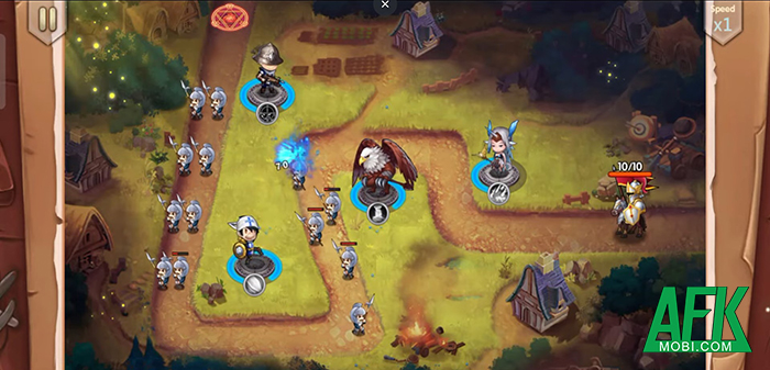 Tower Defense: Royal Knights game thủ tháp kết hợp nhập vai thẻ tướng đồ họa chibi 2