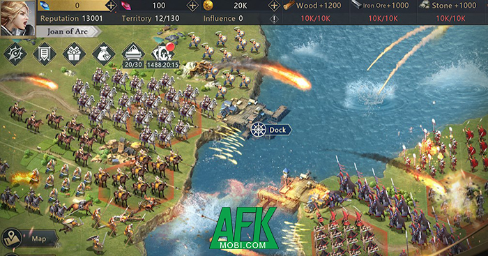 Trải nghiệm các trận chiến liên minh khốc liệt với quy mô 300 người trong Empire Rage 1