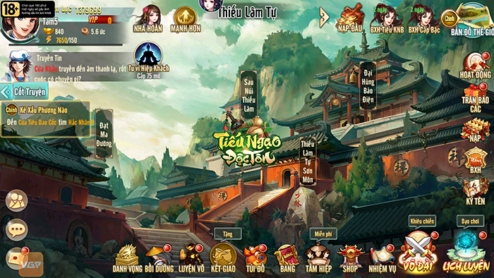 Tiếu Ngạo Độc Tôn VGP ra mắt trong sự vui mừng của cộng đồng fan game Võ Lâm Chính Tông 1