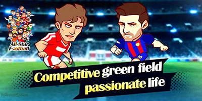 All Star Football game quản lý bóng đá phong cách rảnh tay với đồ họa hoạt hình
