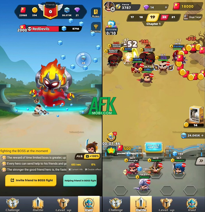 Kingdoms Treasure game idle nhập vai thẻ tướng đề tài Tam Quốc với phong cách đồ họa chibi siêu đáng yêu 1