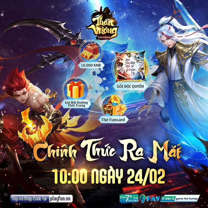 AFKMobi tặng 777 gift code game Thần Vương Chi Mộng - Funtap 0