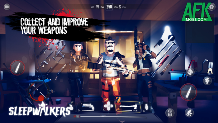 SleepWalkers: Zombie War game hành động bắn súng diệt zombie đồ họa polygon độc đáo 4