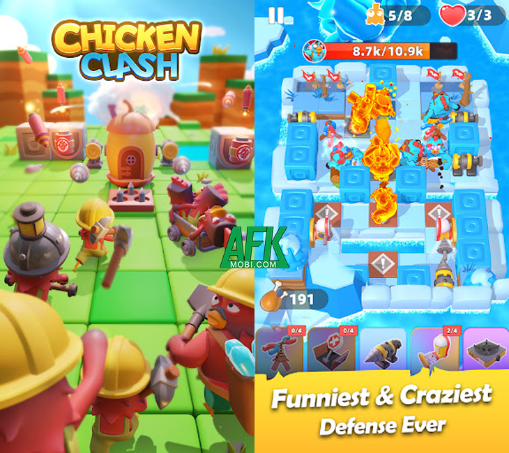 Săn “gà điên” trong game thủ thành độc lạ Village TD: Chicken Clash 0