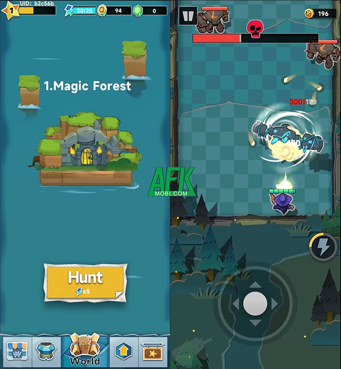 Nhập vai thợ săn quái vật trong game hành động màn hình dọc Hunter Master 1