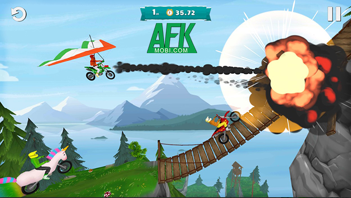 Airborne Motocross Bike Racing tựa game game đua xe địa hình không trọng lực cực kỳ vui nhộn 1