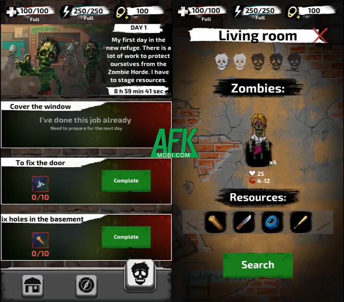 Sinh tồn ở thế giới hậu tận thế đầy thây ma trong tựa game giải đố RoomZ: zombie survival game 1