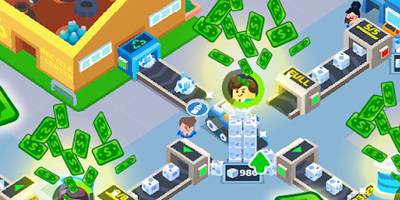 Idle Recycle Empire game idle mô phỏng quản lý cho bạn điều hành đế chế tái chế rác khổng lồ