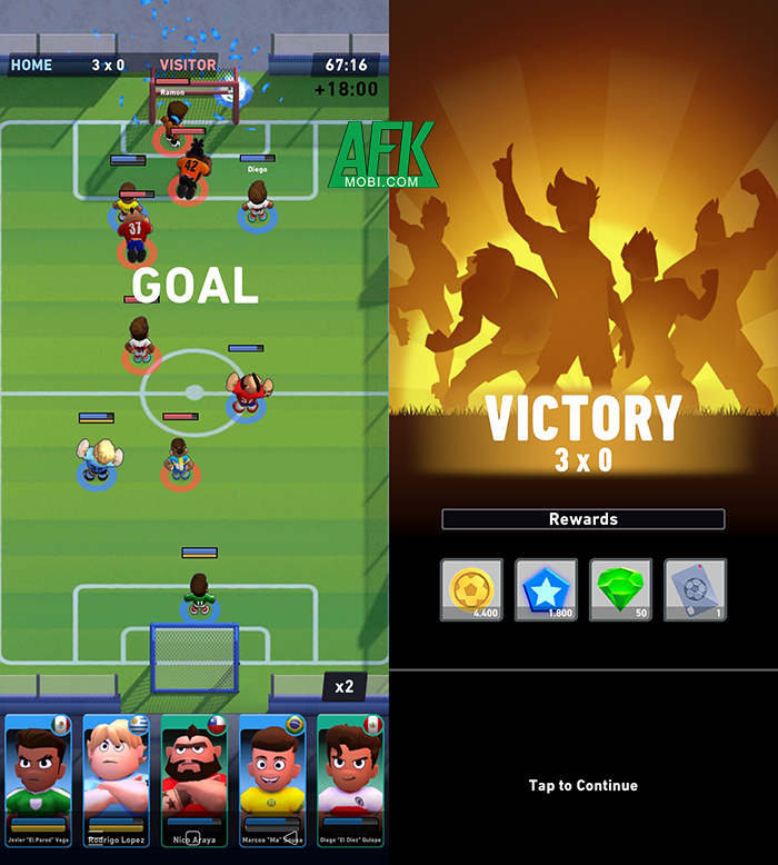 Thành lập đội bóng siêu sao của bạn trong game bóng đá nhàn rỗi AFK Soccer: RPG Football Games 1