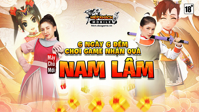 Thử thách 6 ngày 6 đêm chơi game nhận quà tại máy chủ mới Nam Lâm cùng Hiệp Khách Mobile – DzoGame