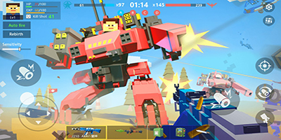Gun Battle World game hành động bắn súng có đồ họa mang phong cách Minecraft