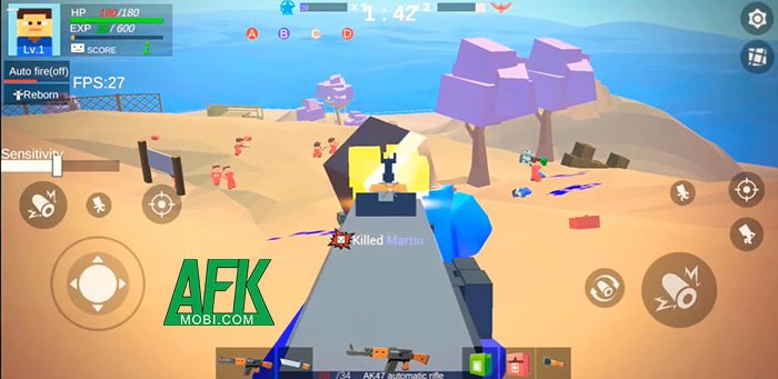 Gun Battle World game hành động bắn súng có đồ họa mang phong cách Minecraft 2