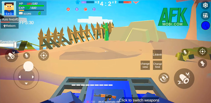 Gun Battle World game hành động bắn súng có đồ họa mang phong cách Minecraft 3