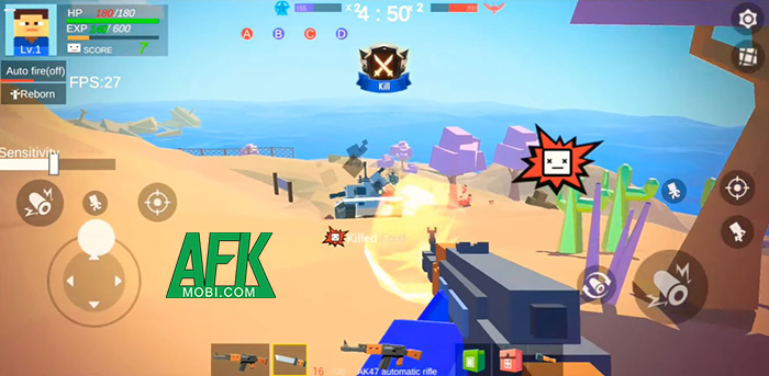 Gun Battle World game hành động bắn súng có đồ họa mang phong cách Minecraft 4