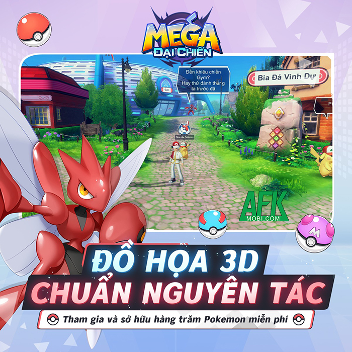 Mega Đại Chiến Mobile game Pokémon 3D mới về Việt Nam có sẵn tính năng giao dịch tự do 3