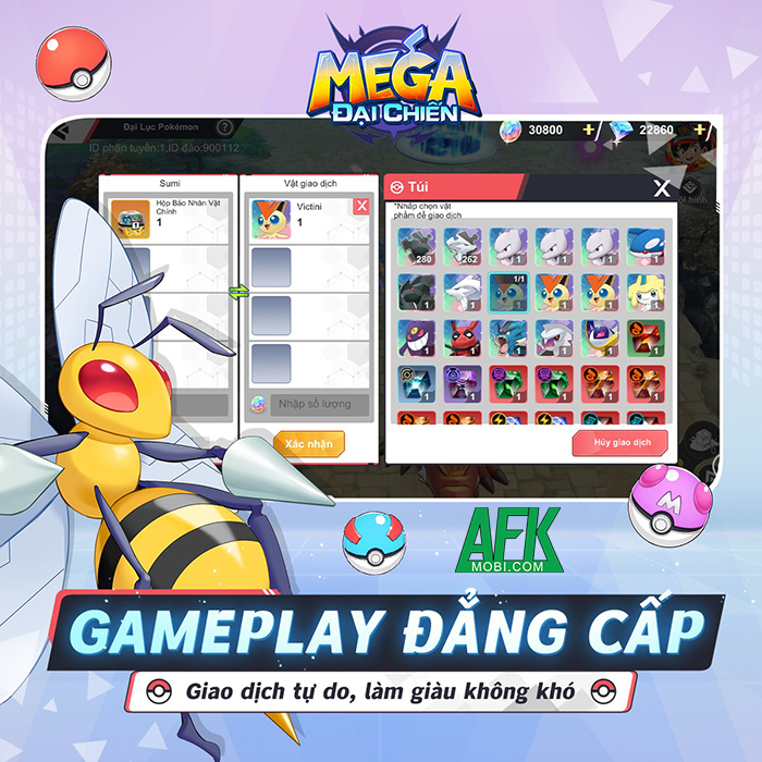 Mega Đại Chiến Mobile game Pokémon 3D mới về Việt Nam có sẵn tính năng giao dịch tự do 7