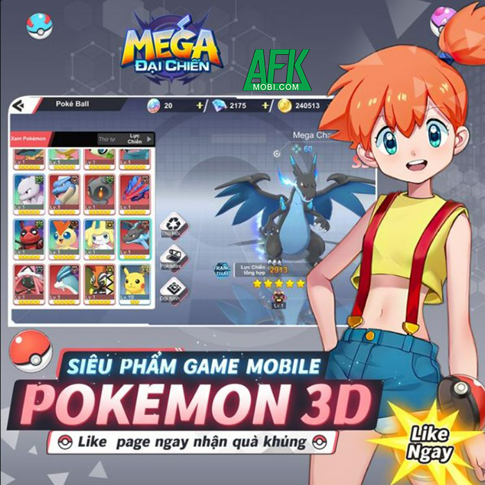 Mega Đại Chiến Mobile game Pokémon 3D mới về Việt Nam có sẵn tính năng giao dịch tự do 1