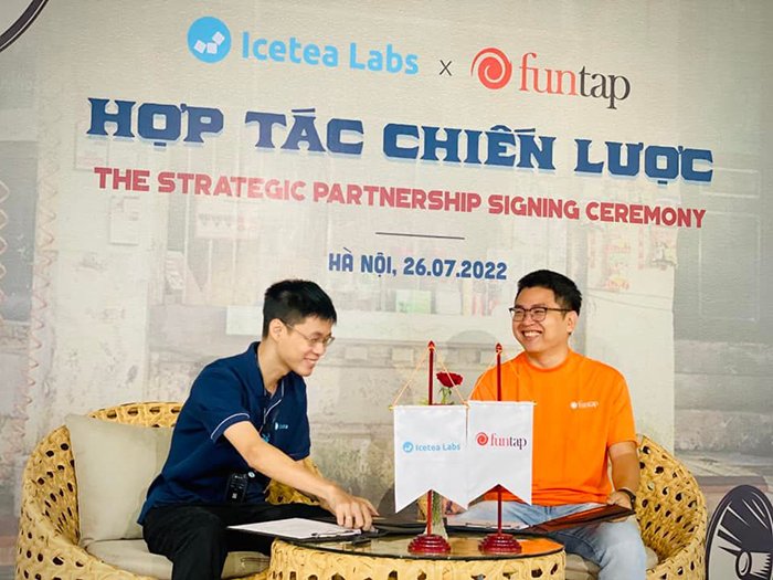 Lễ ký kết hợp tác giữa Funtap và Icetea Labs trong lĩnh vực Blockchain