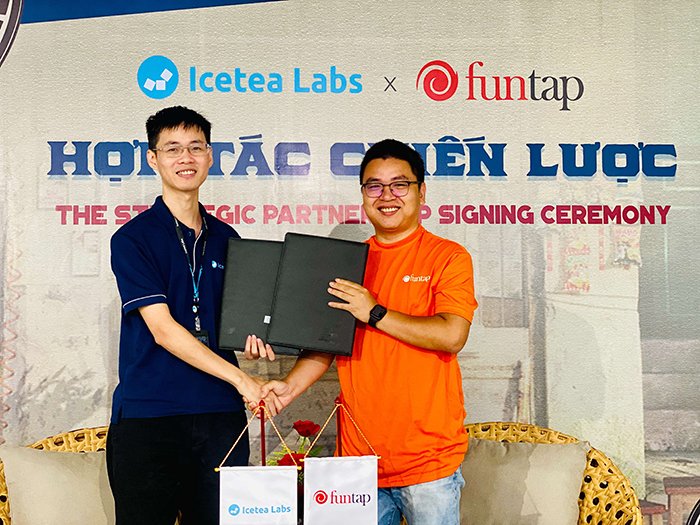 The signing ceremony of cooperation between Funtap and Icetea Labs in the field of Blockchain 2