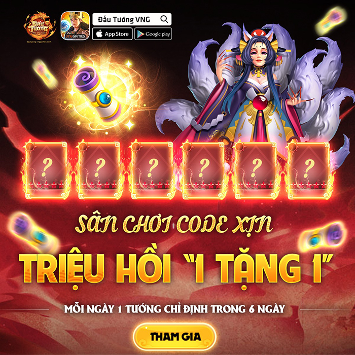 Chấn động giới game thủ: Đấu Tướng VNG lại “chơi lớn” tặng tướng xịn 6 ngày liên tiếp 0