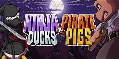 Nhập môn ninja ở thế giới loài vịt trong game hành động vui nhộn Ninja Ducks vs Pirate Pigs