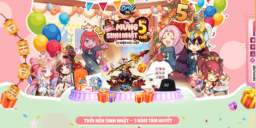 Game thủ OMG 3Q VNG lại nhận quà “ngập mặt” với hàng loạt sự kiện mới mừng sinh nhật 5 tuổi