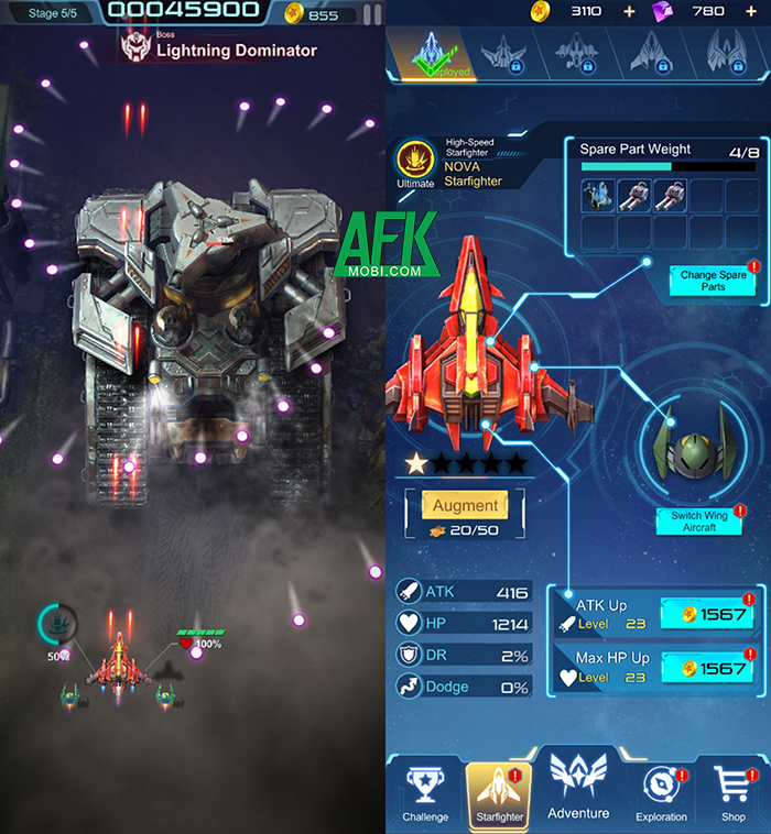 NOVA: Fantasy Airforce 2050 game bắn phi thuyền không gian cực hấp dẫn 3