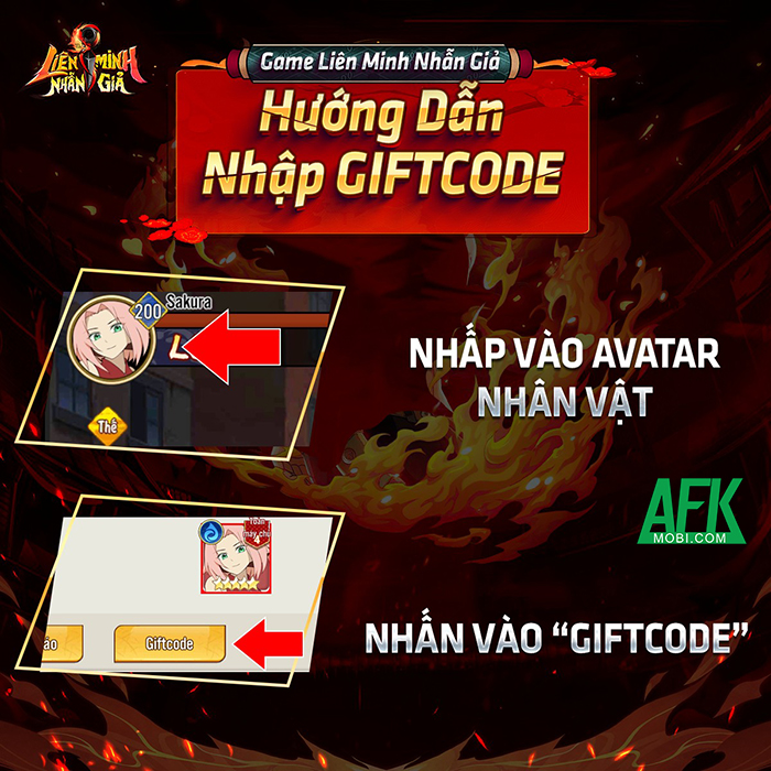 AFKMobi tặng nhiều gift code game Liên Minh Nhẫn Giả giá trị 0