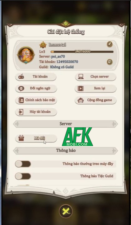 AFKMobi tặng nhiều gift code game Hành Trình Bất Tận Mobile giá trị 0