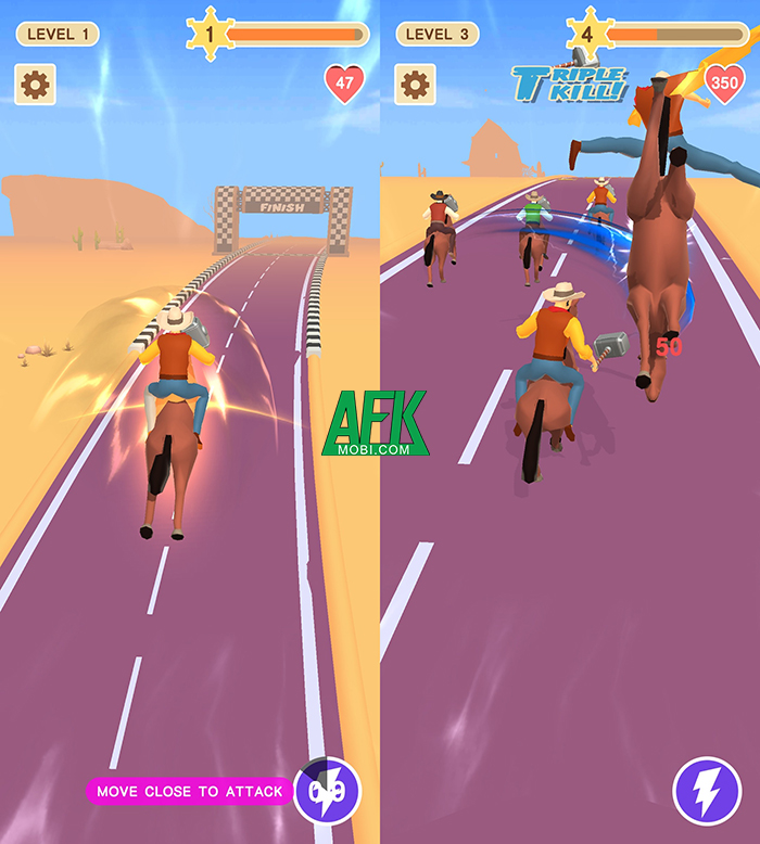Cowboy Frenzy là game đua ngựa có lối chơi đơn giản và độc đáo 1