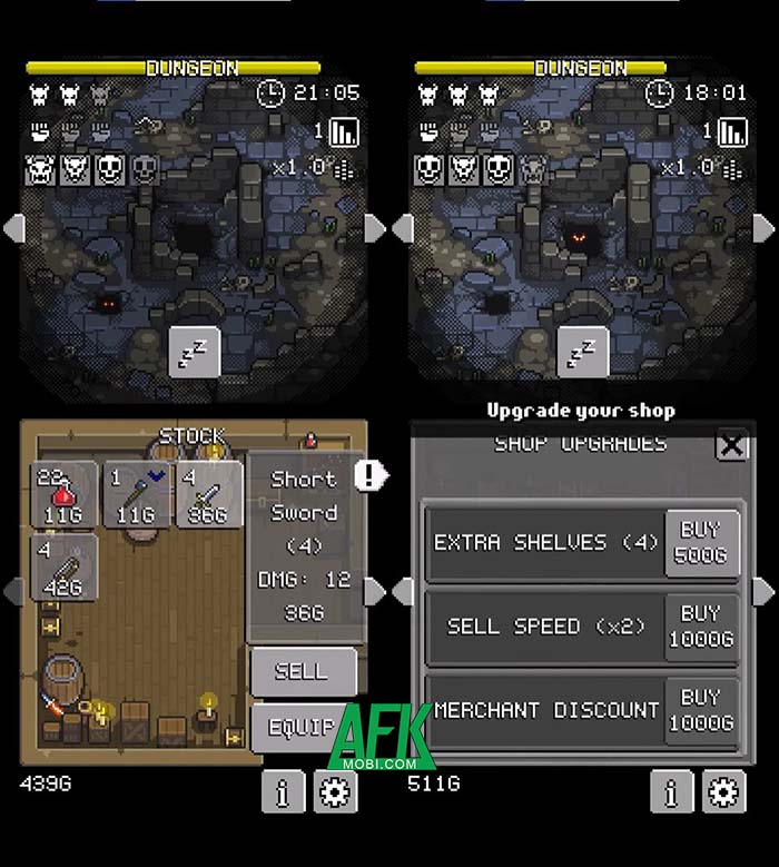 Khởi nghiệp bán vũ khí và giáp trụ nơi hầm ngục tăm tối trong Dungeon Merchant Afkmobi-dungeonmerchant-4