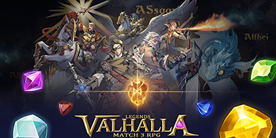 Valhalla Legends game xếp kim cương chiến đấu bối cảnh thần thoại Bắc Âu hấp dẫn