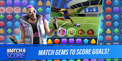 Match & Score game bóng đá kết hợp “xếp kim cương” cực độc cực lạ